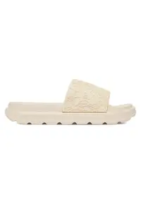 Papuci pentru fete - bej - material sintetic - model floral