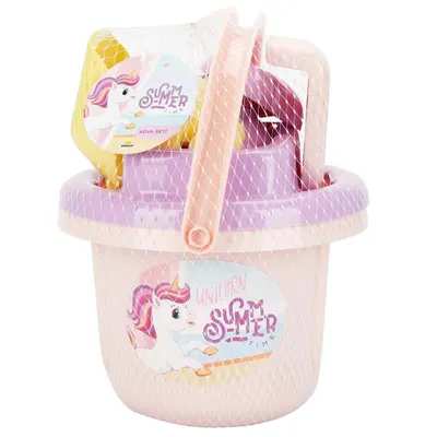 Set galetusa cu ustensile pentru plaja, Unicorn
