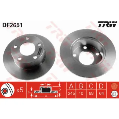 Disc frana TRW DF2651