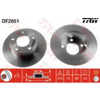 Disc frana TRW DF2651