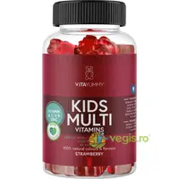 Multivitamine pentru Copii Jeleuri Vegane cu Aroma de Capsuni 60buc