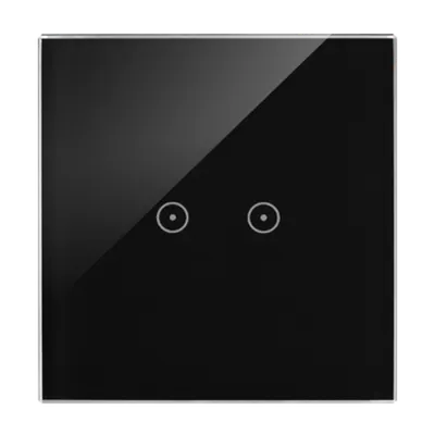 Panou Touch 1 modul, modul 1:2 comenzi orizontale touch, sticla neagra