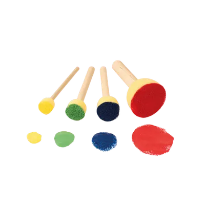 Set 40 de bureti pentru pictura, 4 dimensiuni, pentru gradinita si scoala