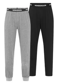 Set 2 perechi pantaloni barbati - Bumbac - Gri/Negru