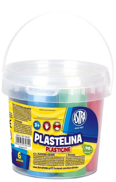 Plastilină în cutie Astra - 6 culori