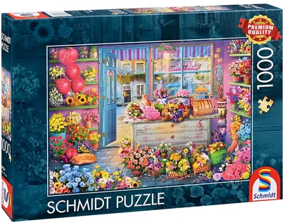 Puzzle Schmidt din 1000 de piese - Magazin de flori colorat