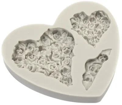 Mold din silicon (formă) Em Art - Inimă, 83 x 105 x 13 mm