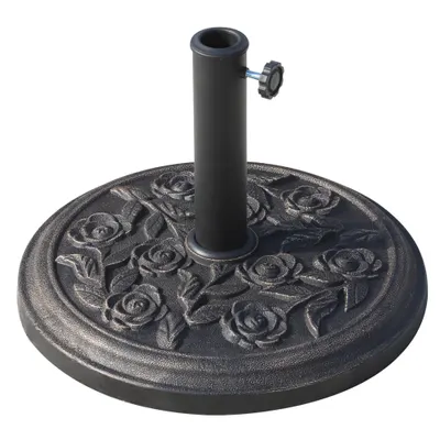 Outsunny Bază Stabilă pentru Umbrelă Rotundă, 9kg, din Rășină, Design Modern, Φ45.5x31cm, Bronz | Aosom Romania