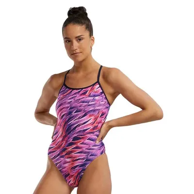 Costum inot femei Speedo Printed Turnback negru/roz