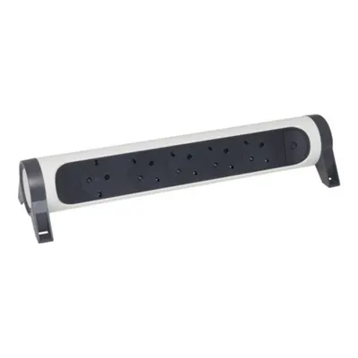 Prelungitor Sch 5x2p+t Premium Rotativ si Fixabil pentru a Fi Cablat Alb/negru