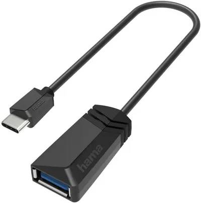 Adaptor Hama - 200312, USB-C/USB-A, 0.15 m, negru