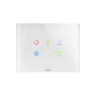 ICE TOUCH Placa KNX - sticla - 6 zone de atingere - ALB - CHORUS
