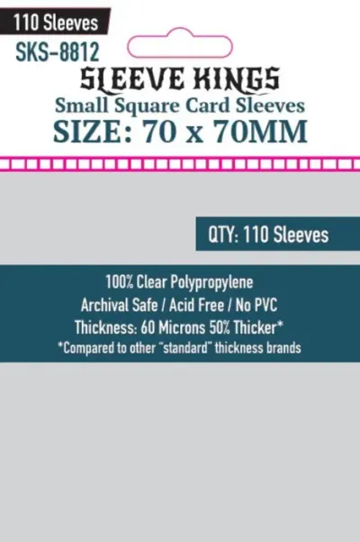 Sleeve Kings Small Square Card Sleeves - 70x70mm