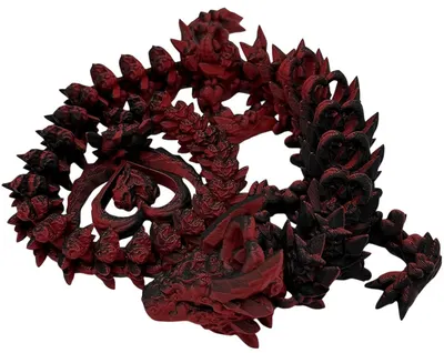 3D Print 3D Morph Lab - Dragon, Dark heart, negru-roșu