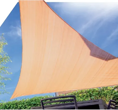 Copertină dreptunghiulară cu elemente de fixare Herly - HDPE, 2 x 3 m, bej