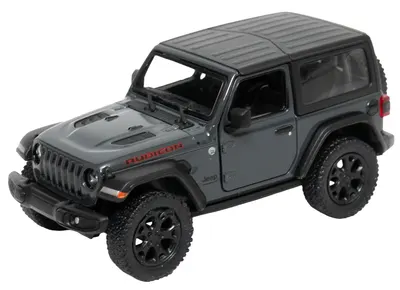 Mașinuță metalică Kinsmart - 2018 Jeep Wrangler, Hard Top, 1:34, grafit