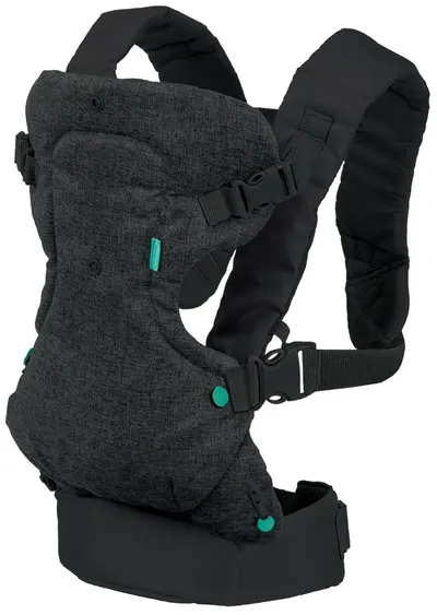 Marsupiu ergonomic pentru bebeluși Infantino 4 în 1 - Flip, negru