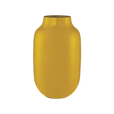 Vaza decorativă, din metal, Pip Studio, Yellow, 30 cm, colecția La Majorelle