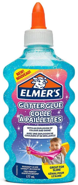 Lipici stralucitor Elmer's Glitter Glue - 177 ml, albastru