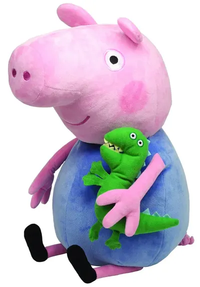 Jucărie de pluș TY Toys Beanie Babies - Peppa Pig George, 38 cm