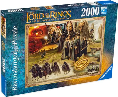 Puzzle Ravensburger din 2000 de piese - Stapanul Inelelor: Frăția inelului