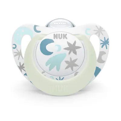 Suzeta silicon Nuk Star Night 0-6 luni