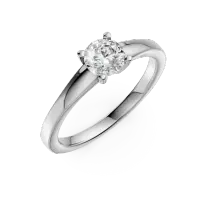 Inel de logodna din aur alb cu un diamant solitaire de 0.5ct