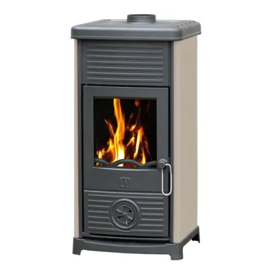Soba de fonta + plita MAIA Crem, 6-9 kW, A+