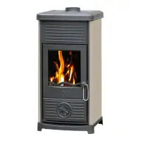 Soba de fonta + plita MAIA Crem, 6-9 kW, A+
