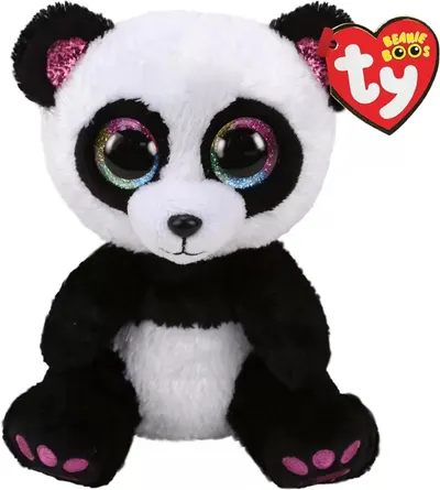 Jucărie de pluș TY Toys Beanie Boos - Panda Paris, 24 cm
