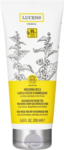 Mască Lucens pentru păr deteriorat și uscat, 200 ml