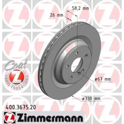 Disc frana ZIMMERMANN 400.3675.20