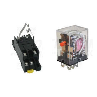 Pachet Releu Miniaturizat de Putere RL08-12AC 12V AC 10A cu Soclu RSPTF-08A