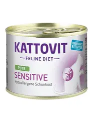 KATTOVIT Feline Diet Sensitive Turkey hrana dietetica pisici cu intolerante, alergii alimentare, curcan 185 g