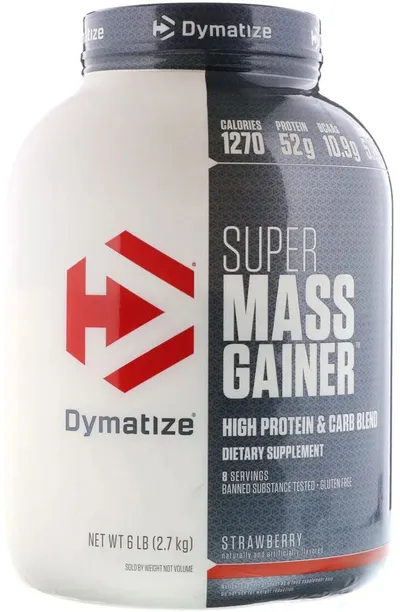 Super Mass Gainer, căpșună, 2.7 kg, Dymatize