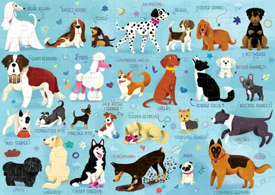 Puzzle 120 piese - Lumea cainilor