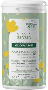 Klorane Bebe Pudră protectoare la schimbarea scutecelor Calendula, 75 g
