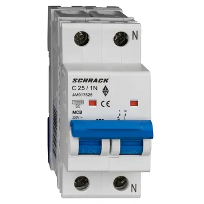 Intreruptor automat AMPARO 10kA, C 25A, 1+N