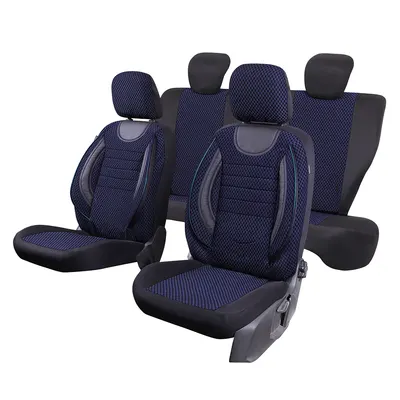 Set huse scaun City albastru negru