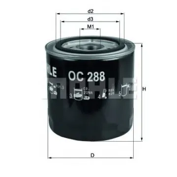 Filtru ulei MAHLE ORIGINAL OC 288