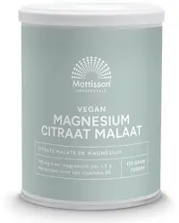 Vegan Magnesium Citrate Malate, 195 mg, 125 g, Mattisson Healthstyle