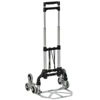 Durhand Carucior pentru Pachete Pliabil in Aluminiu cu 6 Roti pentru Scari Incarcare Max 70kg | Aosom Romania