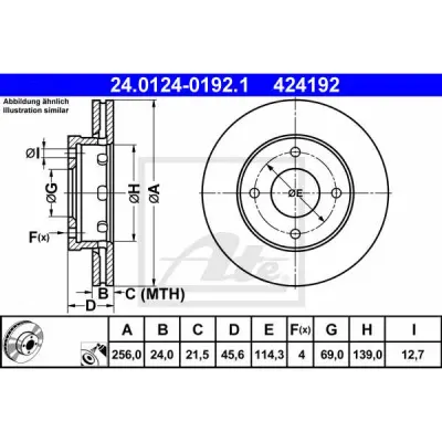 Disc frana ATE 24.0124-0192.1
