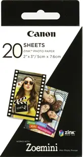 Hârtie foto Canon - Zink 2x3”, pentru Zoemini, 20 buc.