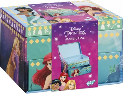 Set creativ Totum - Decorează singur o cutie de bijuterii, Disney Princess