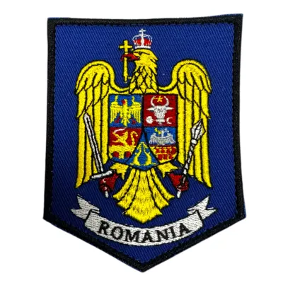 Emblema Stema Romaniei brodata – Velcro – 8,5 × 6,5 cm - Default Title