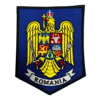 Emblema Stema Romaniei brodata – Velcro – 8,5 × 6,5 cm - Default Title