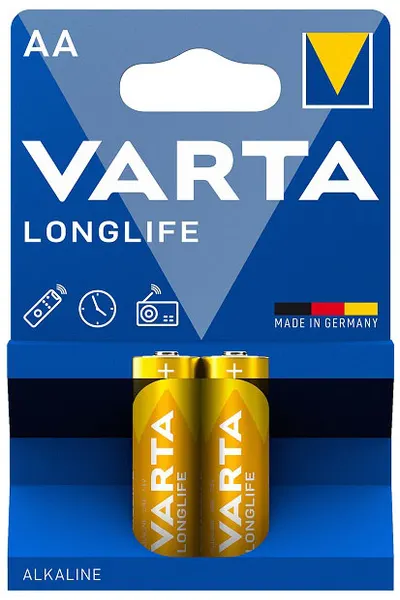 Baterie alcalină VARTA - Longlife, AA, 2 buc.