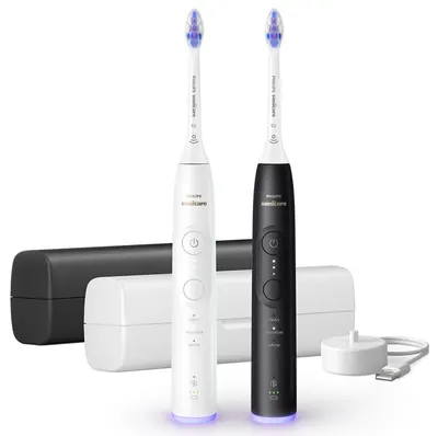 Set de periuțe de dinți electrice Philips - Sonicare 6500, negru/alb