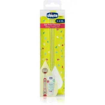 Chicco Always Smiling Set 3y+ set pentru îngrijirea dentară cu sac Hippo